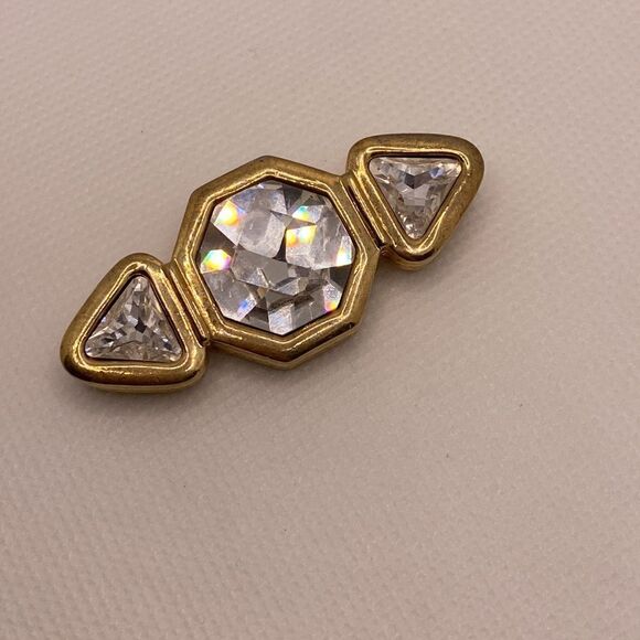 💛 Vintage Swarovski White Crystal Brooch - Picture 5 of 6